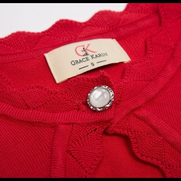 V-neck Cropped Cardigan - Picture 4 of 4